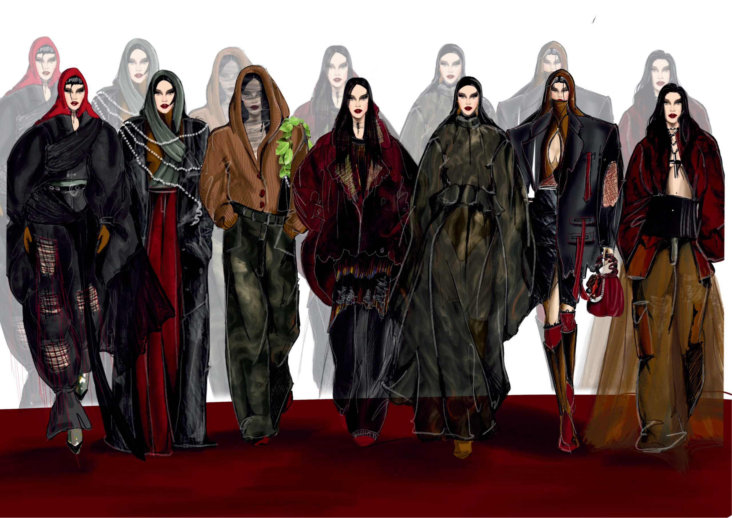 Corso Fashion Design a Verona - studenti al lavoro su figurini e collezioni moda